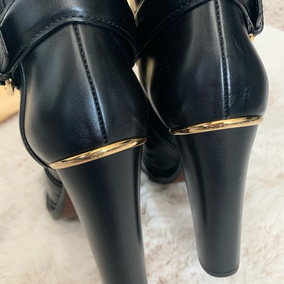 LOUIS VUITTON FRONTROW BLACK PLATFORM BOOTS RARE - Picture 4 of 10